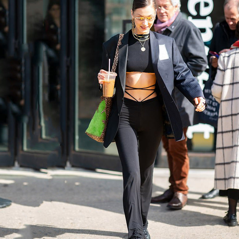 Damen elegante und figurbetonte Jogginghose Stalluxe