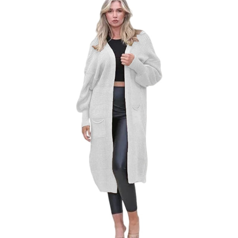 Damen Langarm-Strickcardigan mit edlem Strukturdesign und praktischen Taschen Stalluxe