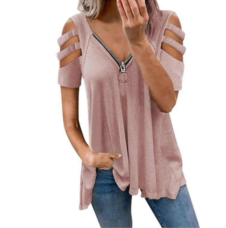 Damen Strickpullover mit modischen Cut-Out-Ärmeln Stalluxe