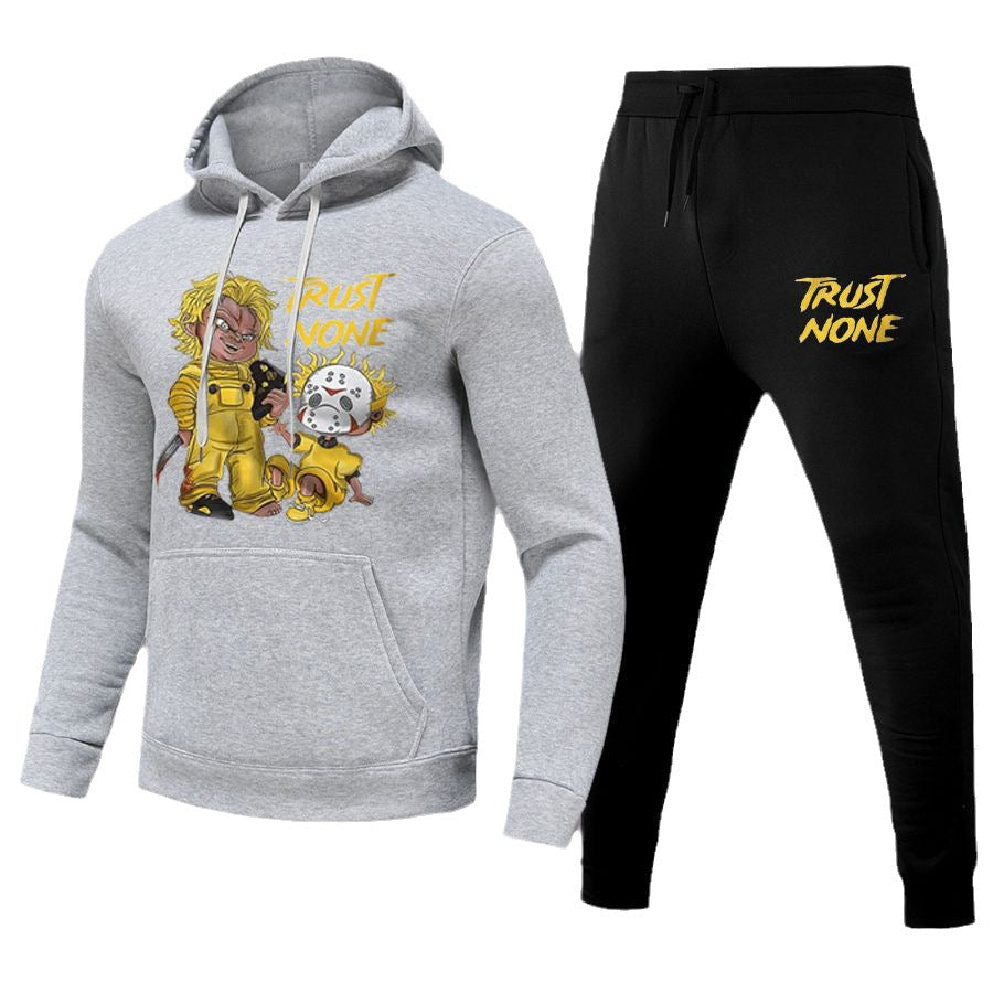 Damen Sportliches Hoodie- und Jogginghose-Set mit kreativen Grafikdesigns Stalluxe