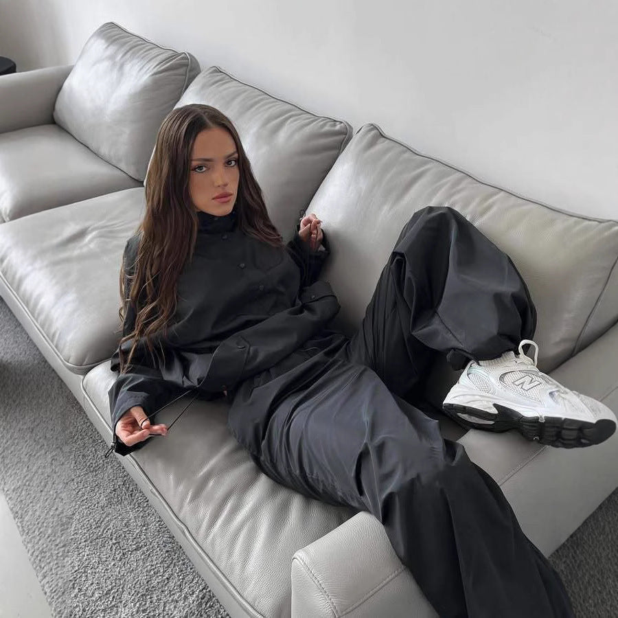 Damen modische Kapuzenjacke mit luftiger Schnittführung und praktischen Taschen Stalluxe