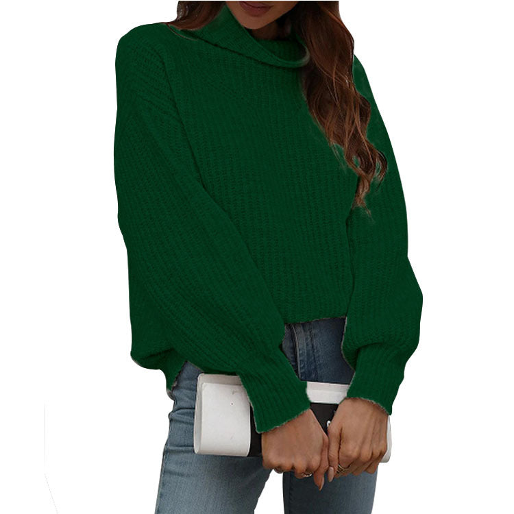 Damen oversized Strickpullover mit lässigem Hohe-Kragen-Design Stalluxe