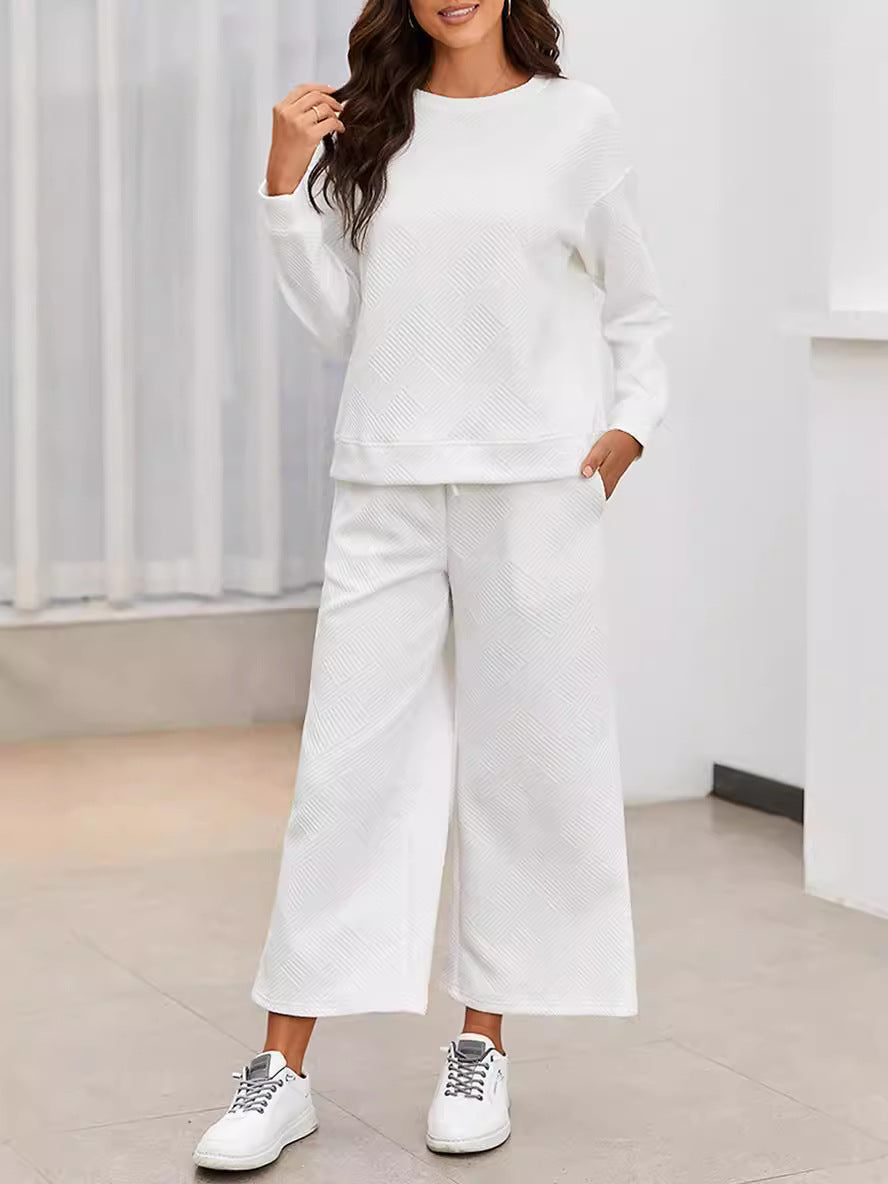 Damen Lounge-Outfit mit elegantem Strukturmuster Stalluxe