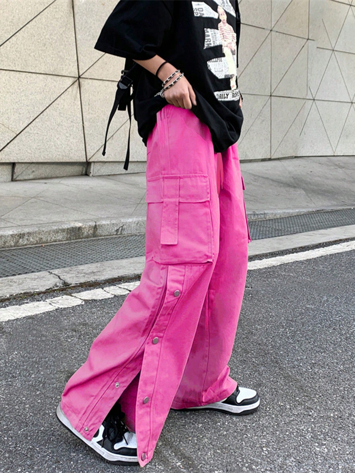 Damen Cargo-Hose mit weit geschnittenem Bein und praktischen Taschen Stalluxe