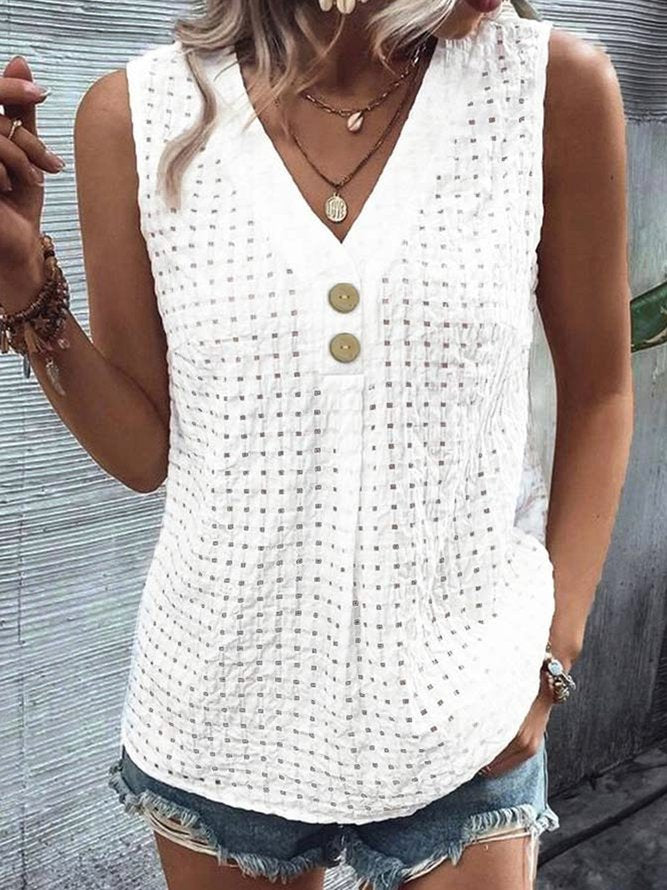 Damen Leichtes Sommeroberteil mit Knöpfen Stalluxe