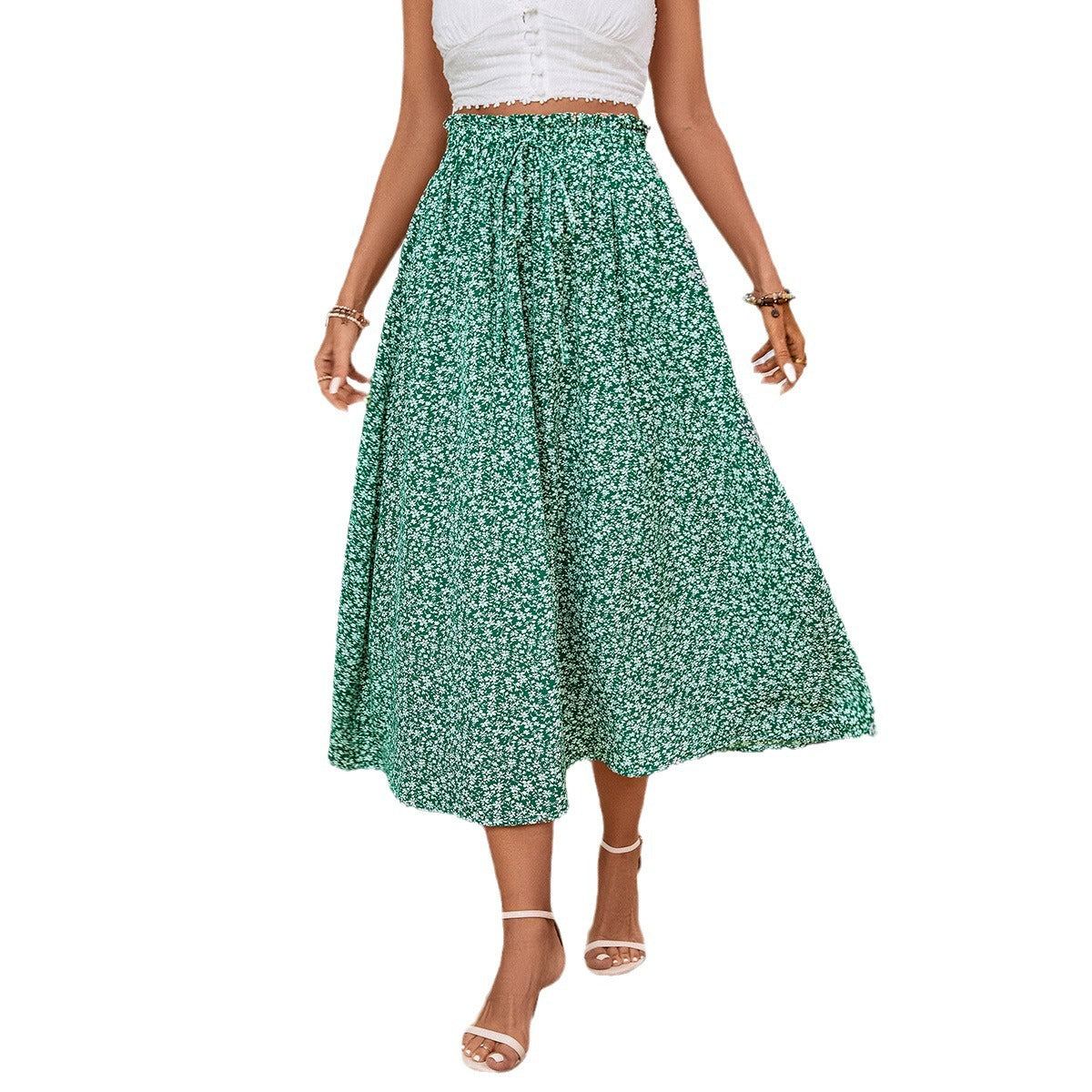 Damen Maxirock mit floralem Muster Stalluxe