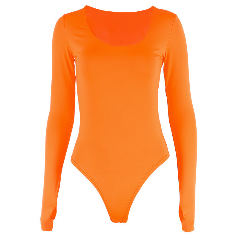 Damen Figurbetontes Langarmoberteil mit tiefem Ausschnitt und eleganter Passform Stalluxe
