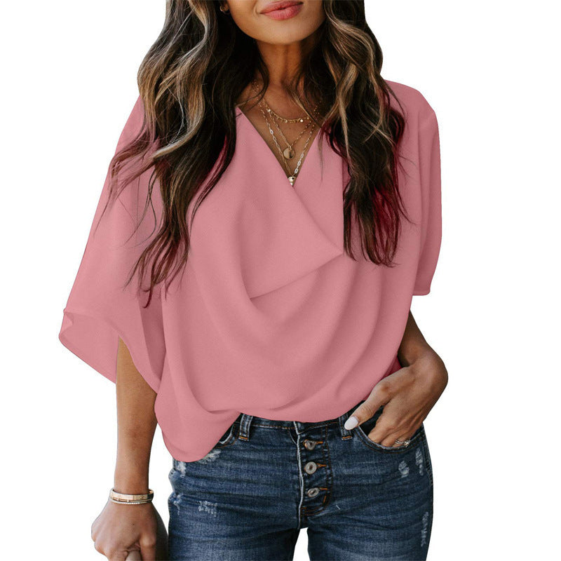 Damen Elegante Wickelbluse mit lässigem Schnitt Stalluxe
