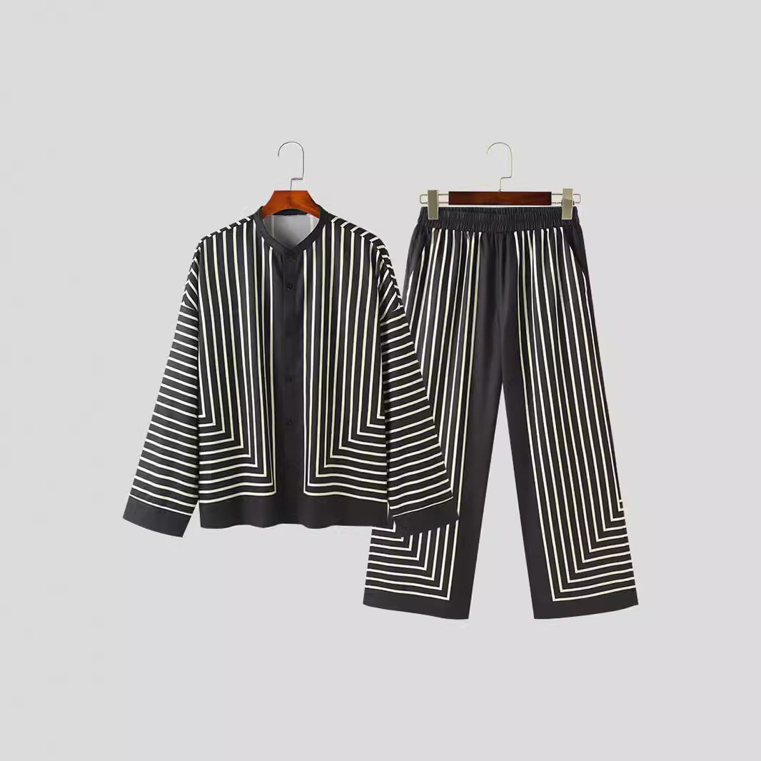 Damen Modernes Freizeit-Set mit geometrischem Muster Stalluxe