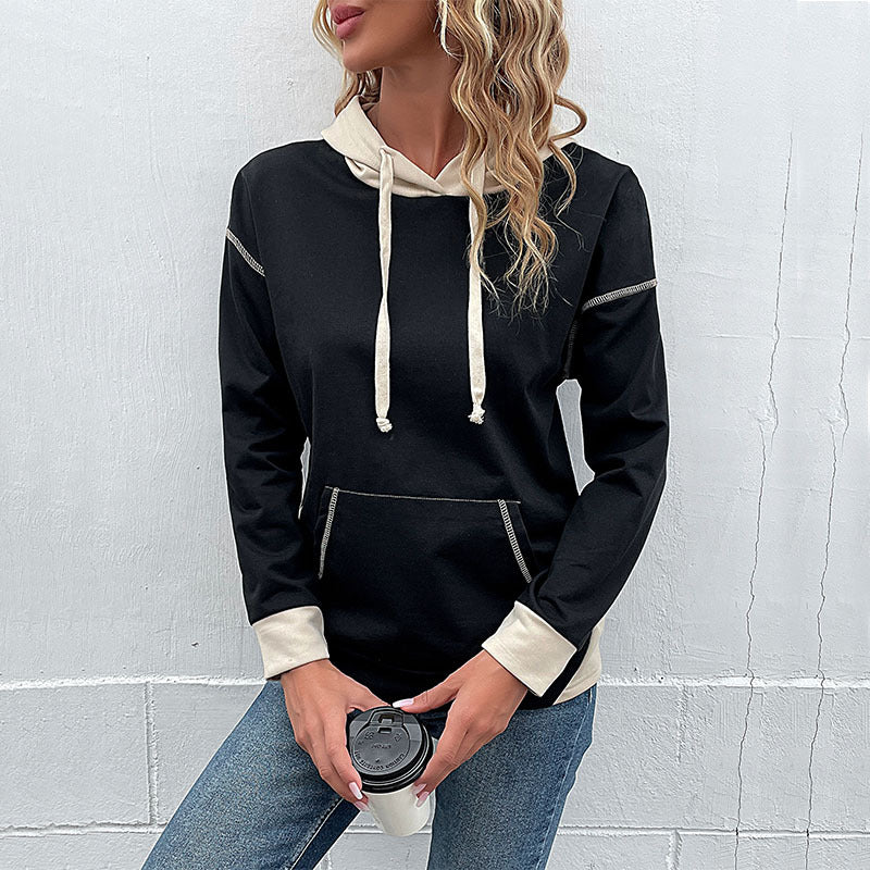 Damen lässiger Kapuzenpullover mit praktischem Kängurutaschen-Design Stalluxe