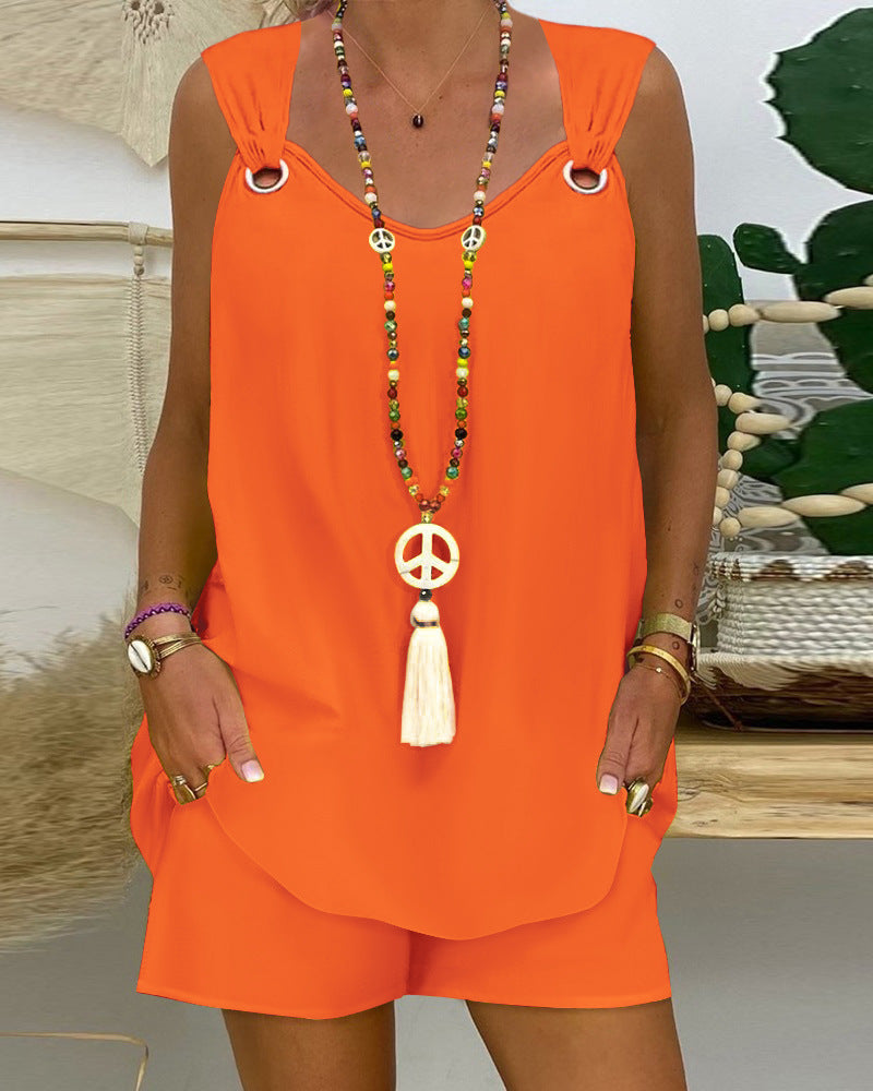 Damen luftiges Sommerkleid mit praktischen Taschen und modischen Details Stalluxe