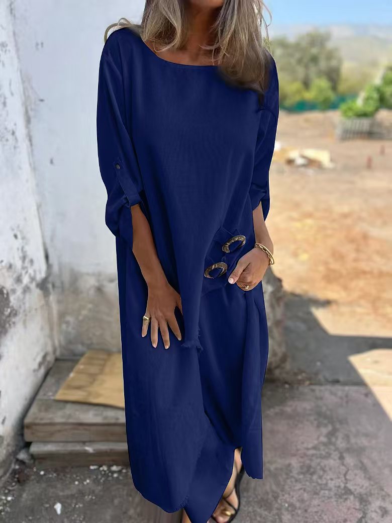 Women's Relaxed Fit Midi Dress Stalluxe