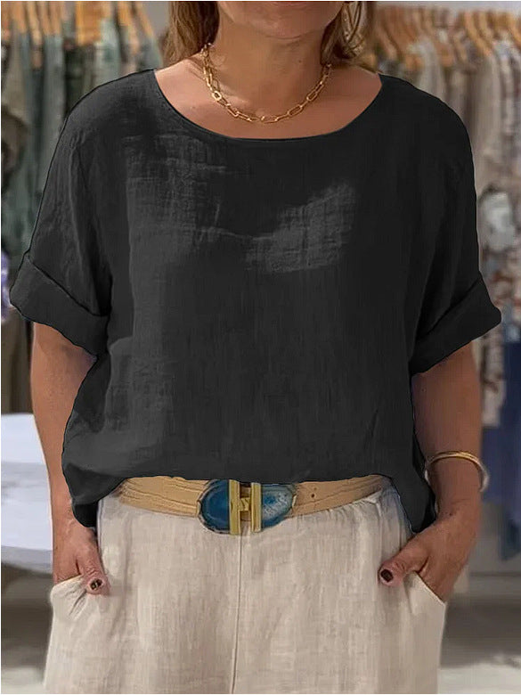 Damen lässige Leinenbluse Stalluxe