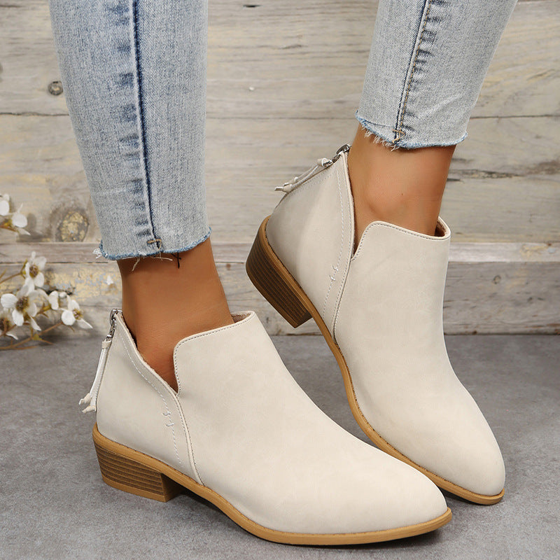Damen Ankle Boots mit elegantem Reißverschluss und komfortablem Blockabsatz Stalluxe