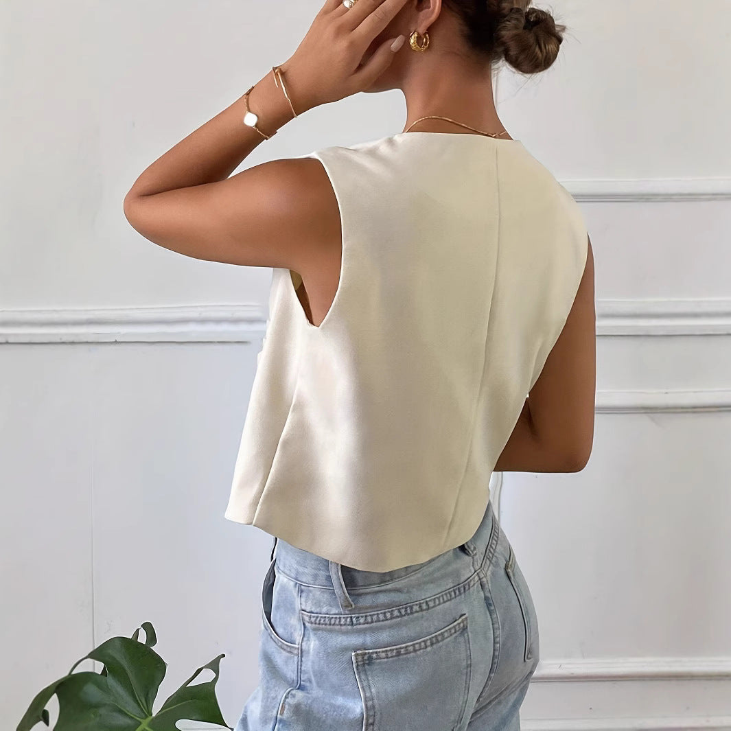 Damen modischer ärmelloser Blazer Stalluxe