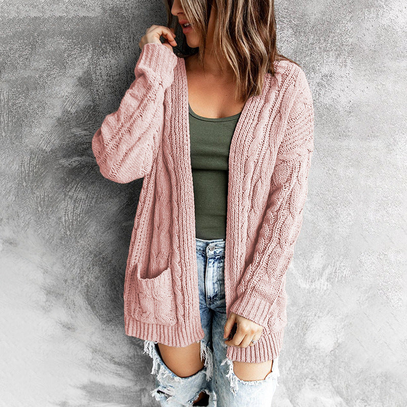 Damen Strickjacke mit Kabelmuster Stalluxe