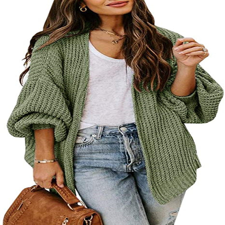 Damen Oversized Strickpullover mit Ballonärmeln und Strukturdesign Stalluxe