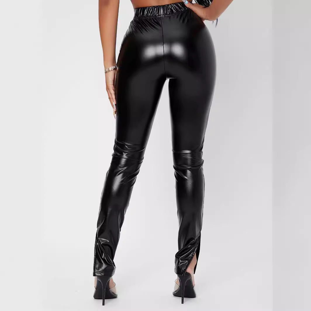 Damen Hochglänzende Leggings mit figurbetonter Passform Stalluxe