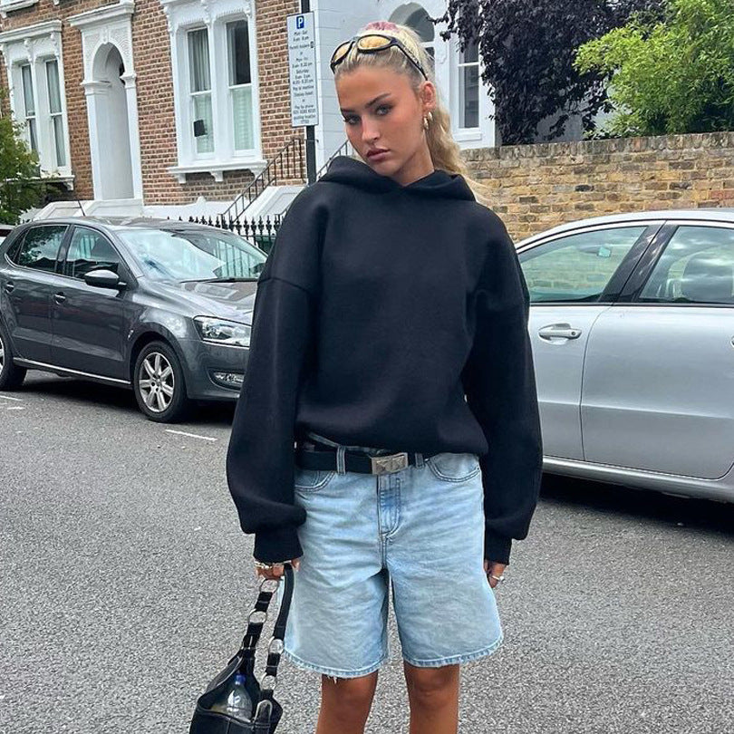 Damen Kapuzenpullover mit oversized Schnitt und weichem Material Stalluxe