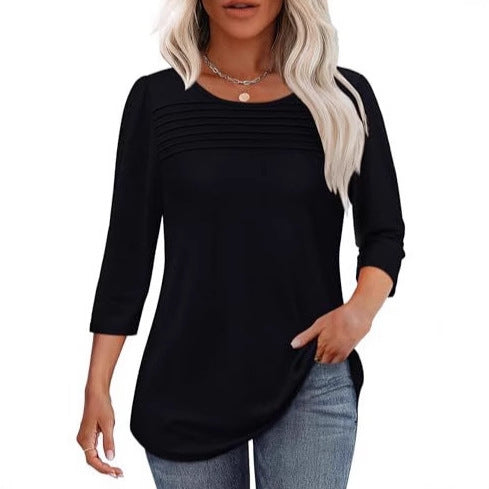 Damen Elegant geschnittenes Oberteil mit gerafften Details Stalluxe