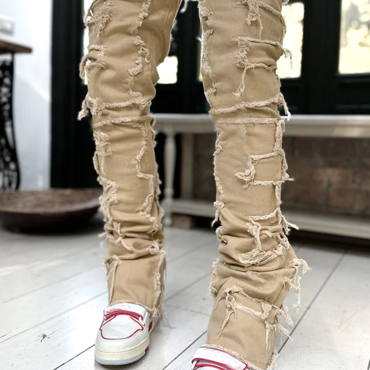 Herren Schnittige Jeanshose mit Rissoptik Stalluxe