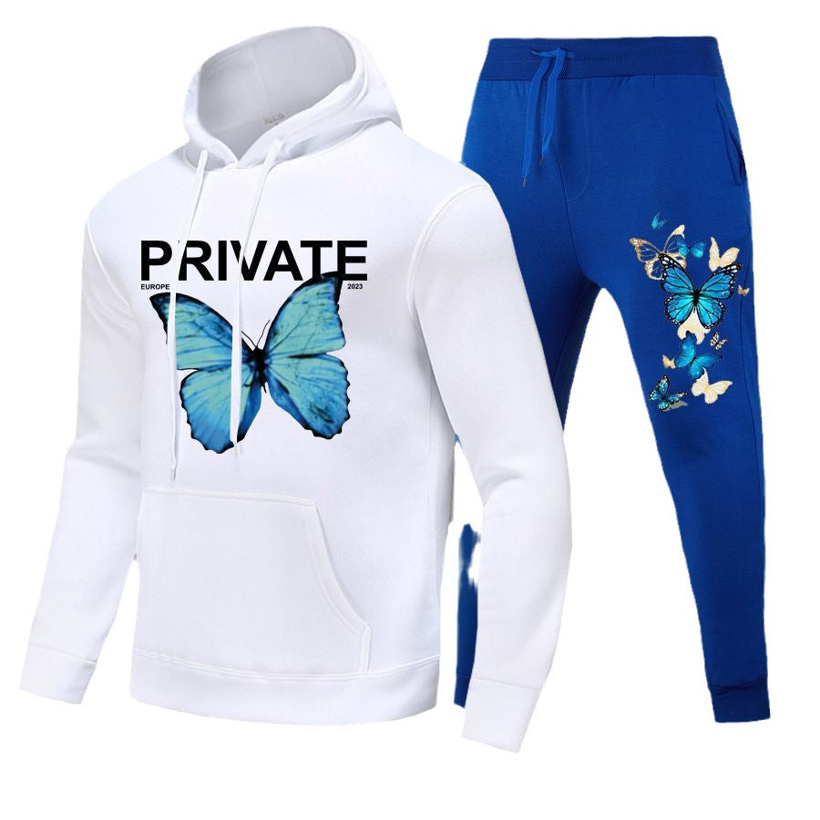 Damen Hoodie und Jogginghose Set mit einzigartigem Schmetterlingsdesign Stalluxe