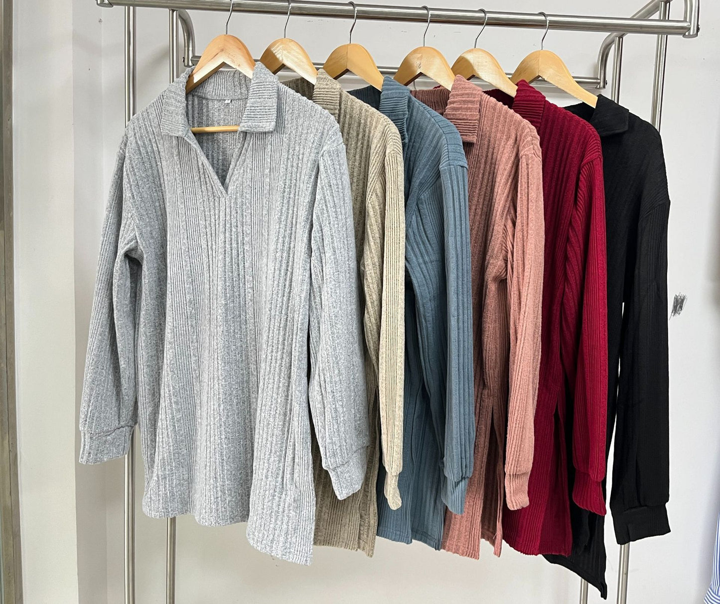 Damen Langarmshirt mit eleganter Struktur und modernem Look Stalluxe