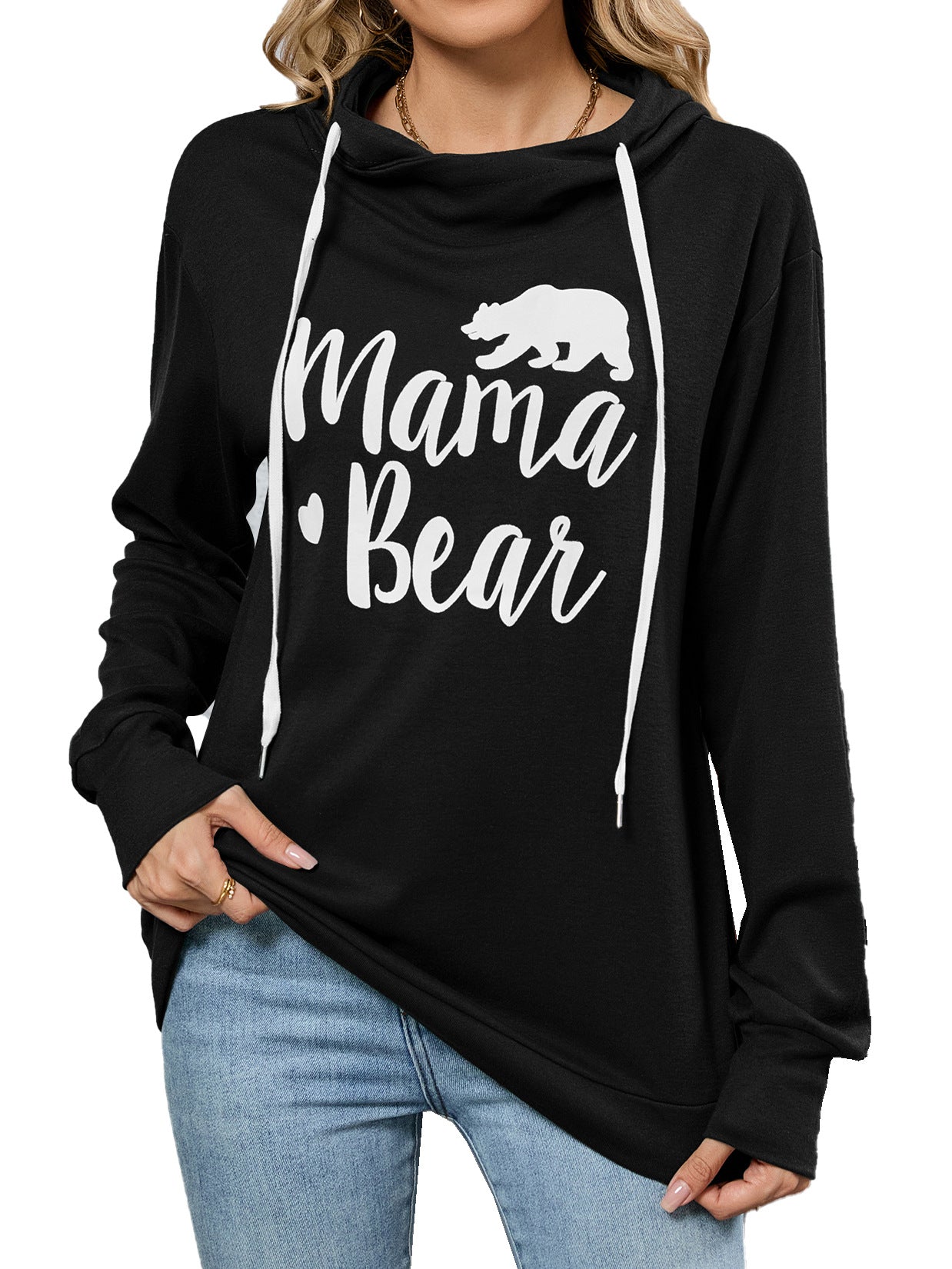 Damen lässiger Kapuzenpullover mit beschriftetem Design Stalluxe