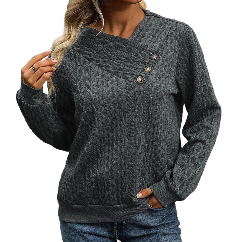 Damen Strickpullover mit dekorativen Knöpfen Stalluxe