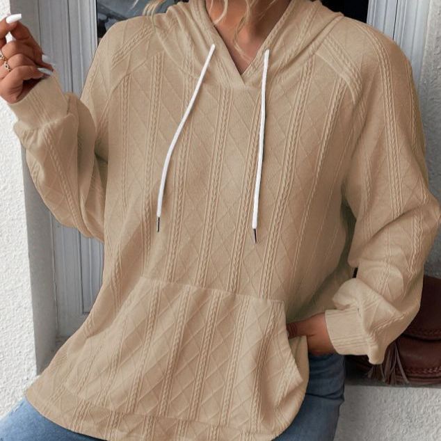 Women's Cozy Textured Pullover Hoodie Stalluxe