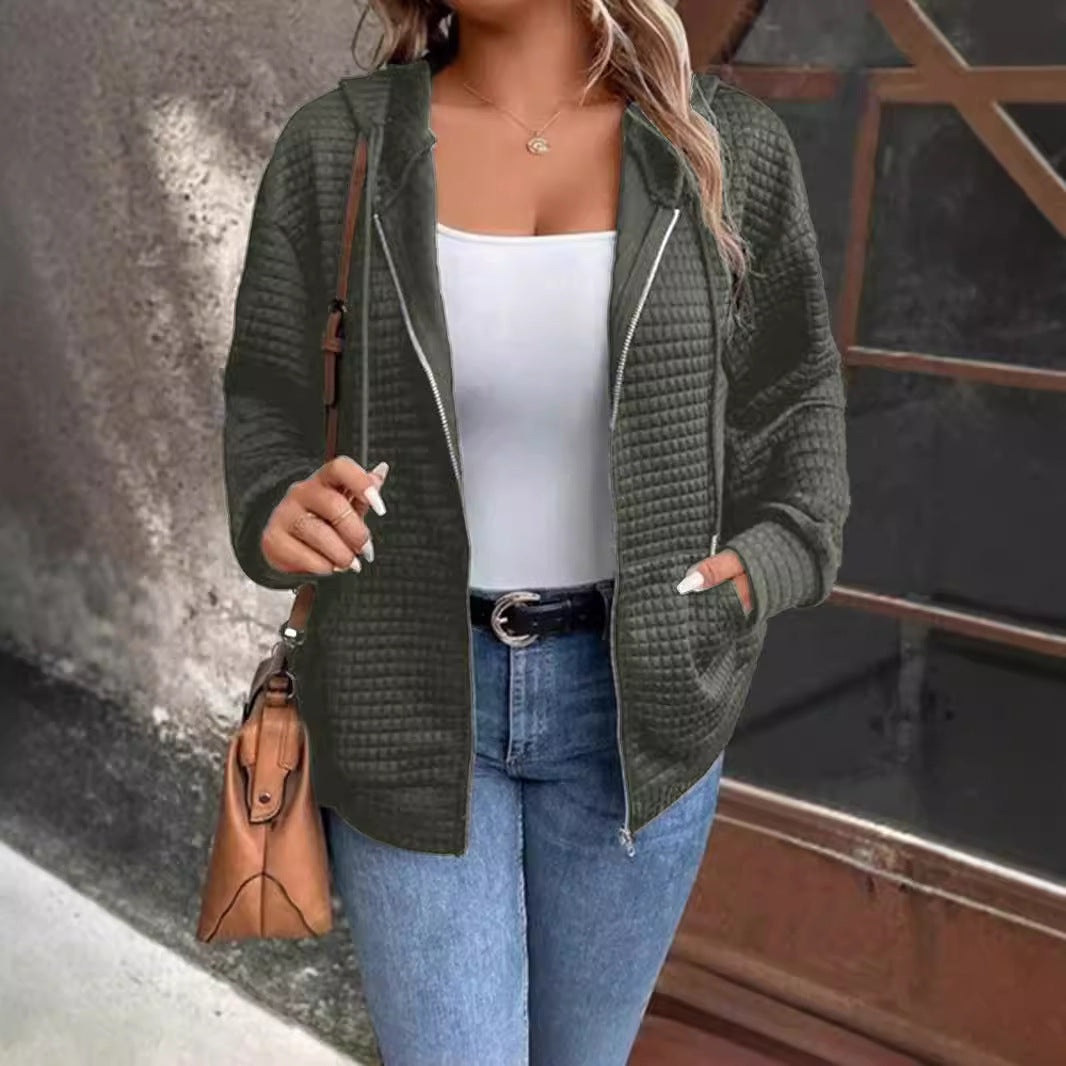 Damen Steppjacke mit Kapuze und Reißverschluss Stalluxe