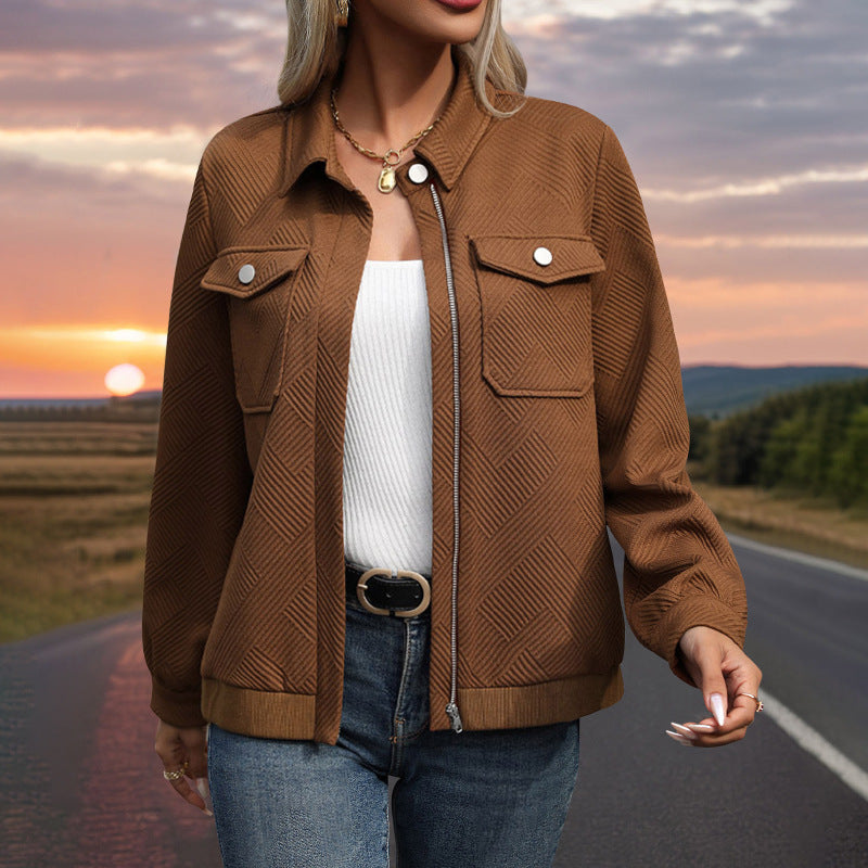 Damen Utility-Jacke mit strukturierter Oberfläche und praktischen Taschen Stalluxe