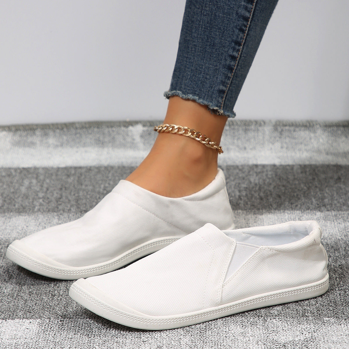Damen elastische Slip-On Sneakers Stalluxe