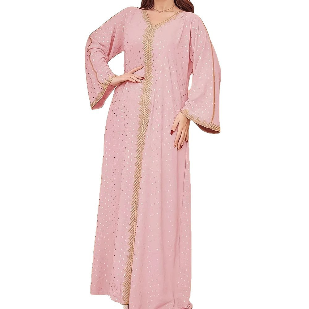 Damen Kaftankleid mit elegantem Stickdesign und weitem Schnitt Stalluxe