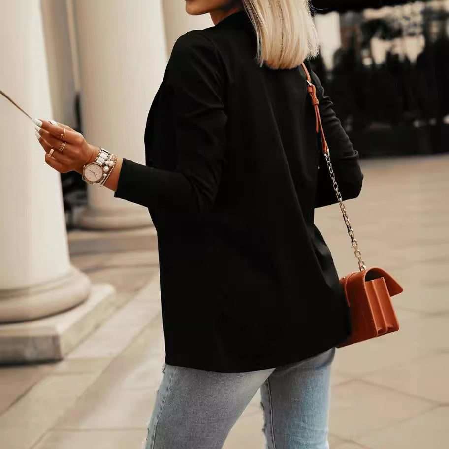 Damen eleganter taillierter Blazer mit schmalem Schnitt Stalluxe