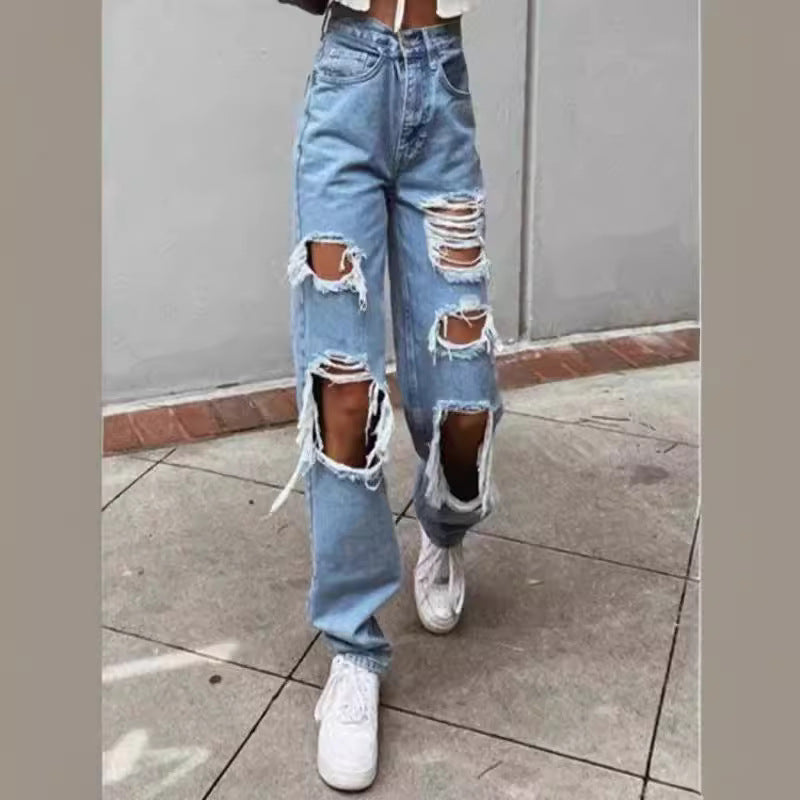 Damen Destroyed Jeans Stalluxe
