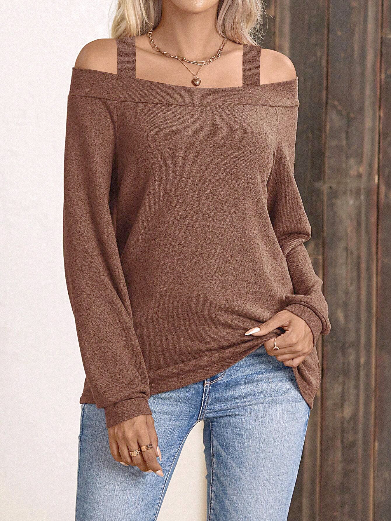 Damen Pulli mit Off-Shoulder-Ausschnitt und gemütlichem Schnitt Stalluxe