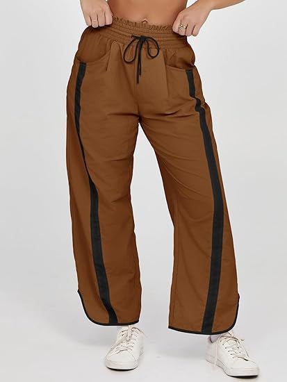 Damen weite Sporthose im lässigen Stil mit Kontraststreifen Stalluxe