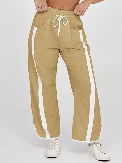 Damen weite Sporthose im lässigen Stil mit Kontraststreifen Stalluxe