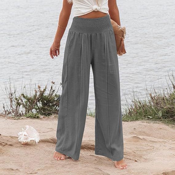 Damen Elegante und luftige Palazzohose Stalluxe