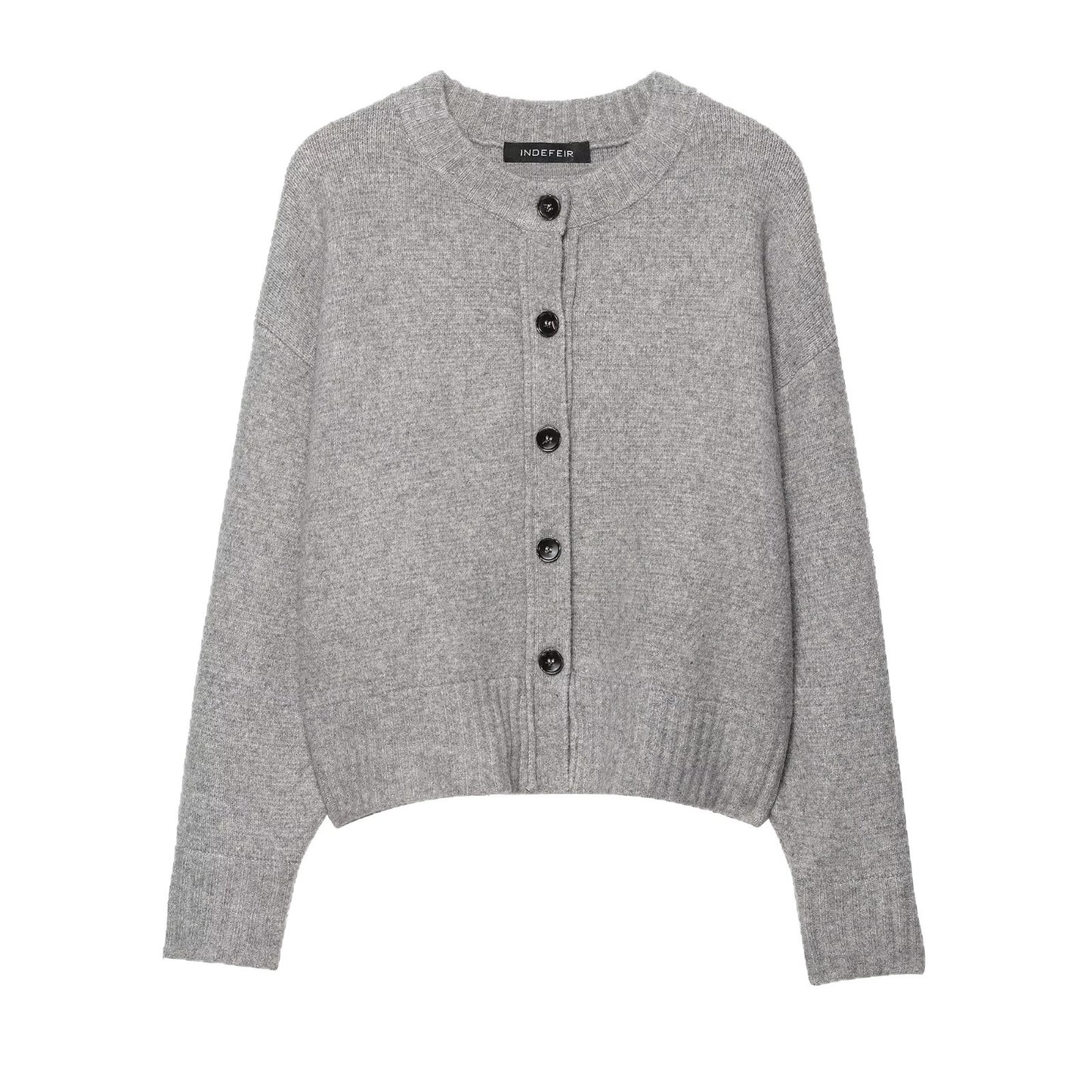 Damen Kurze Strickjacke mit durchgehender Knopfleiste und überschnittenen Schultern Stalluxe