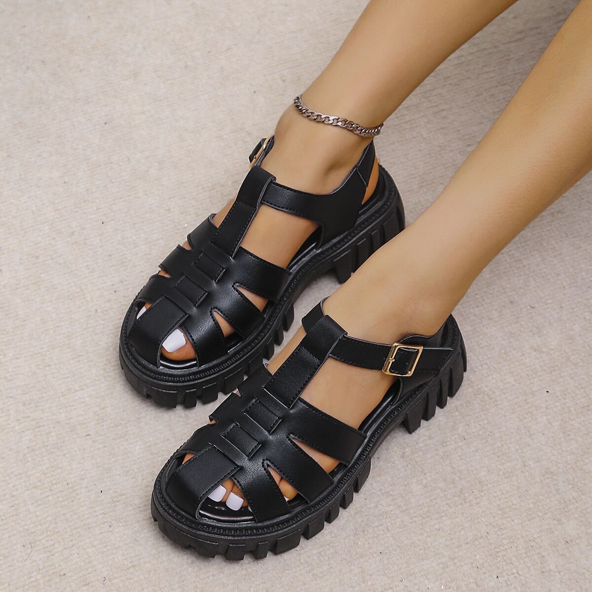 Damen Sling Sandalen im modernen Stil von Stalluxe