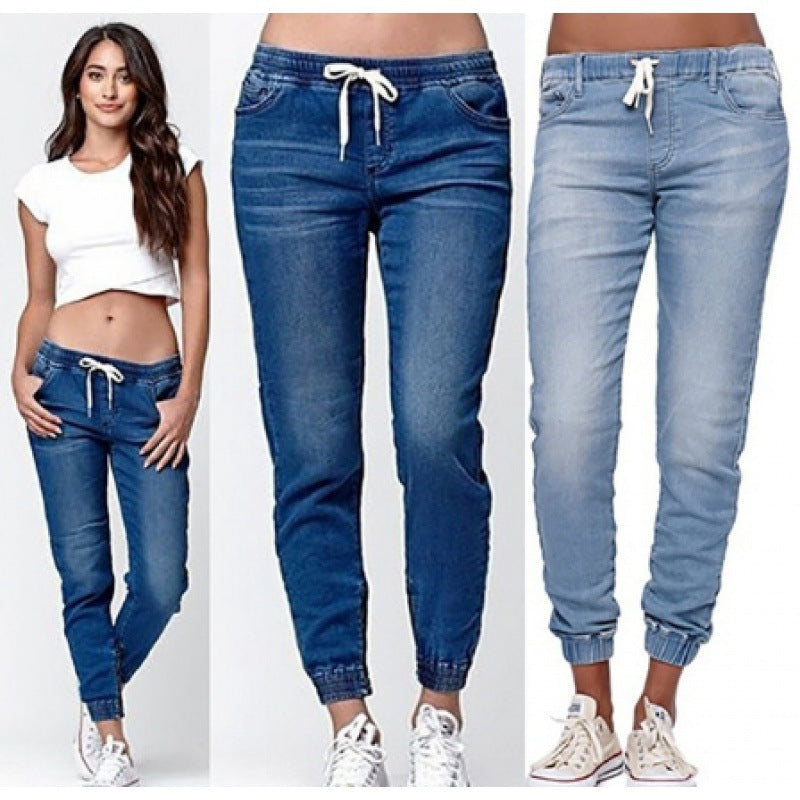 Damen Joggingjeans mit elastischem Bund und praktischen Taschen Stalluxe