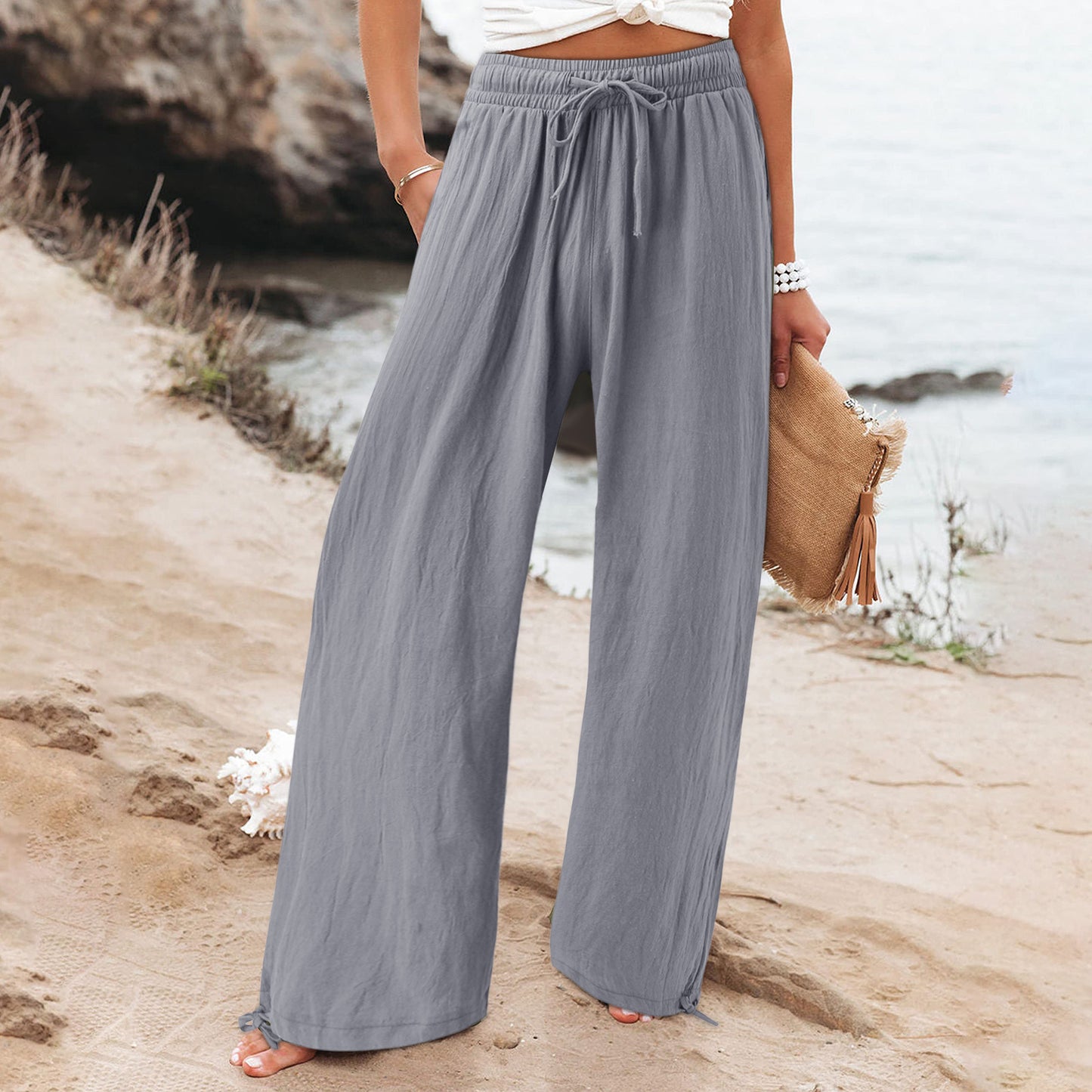 Damenweite und luftig fallende Sommerhose Stalluxe