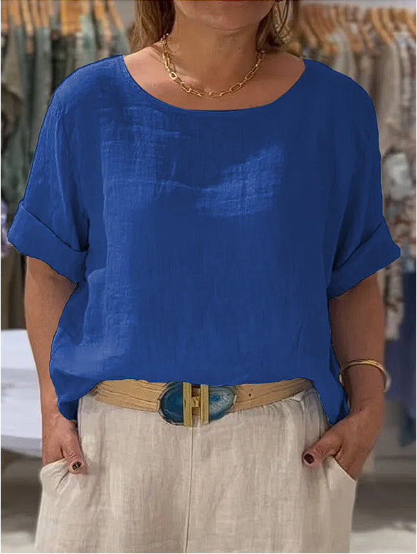 Damen lässige Leinenbluse Stalluxe
