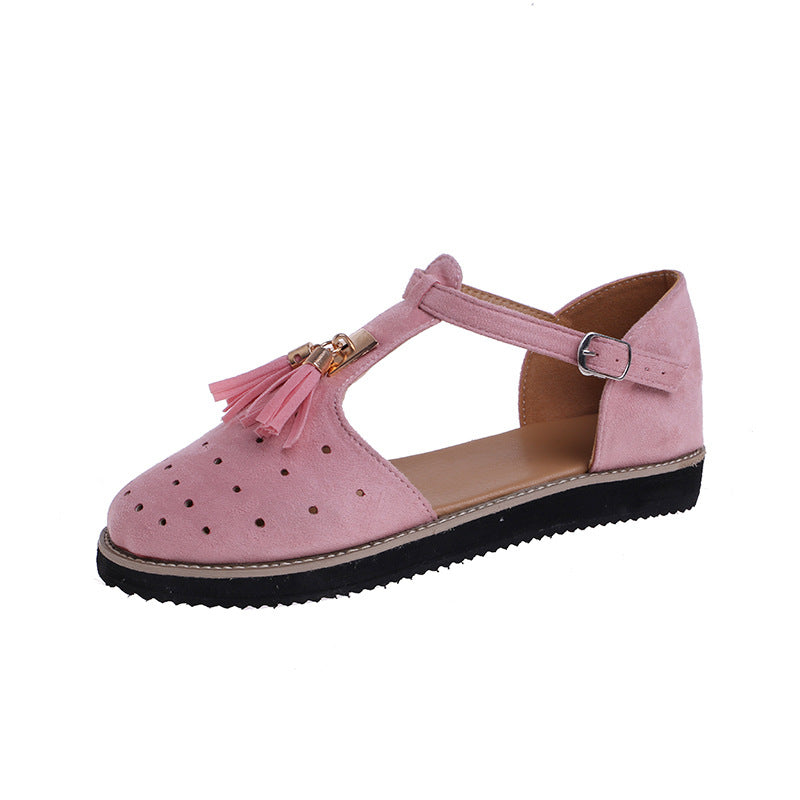 Damen elegante Ballerinas mit modischem Quastendetail und verstellbarem Riemen Stalluxe