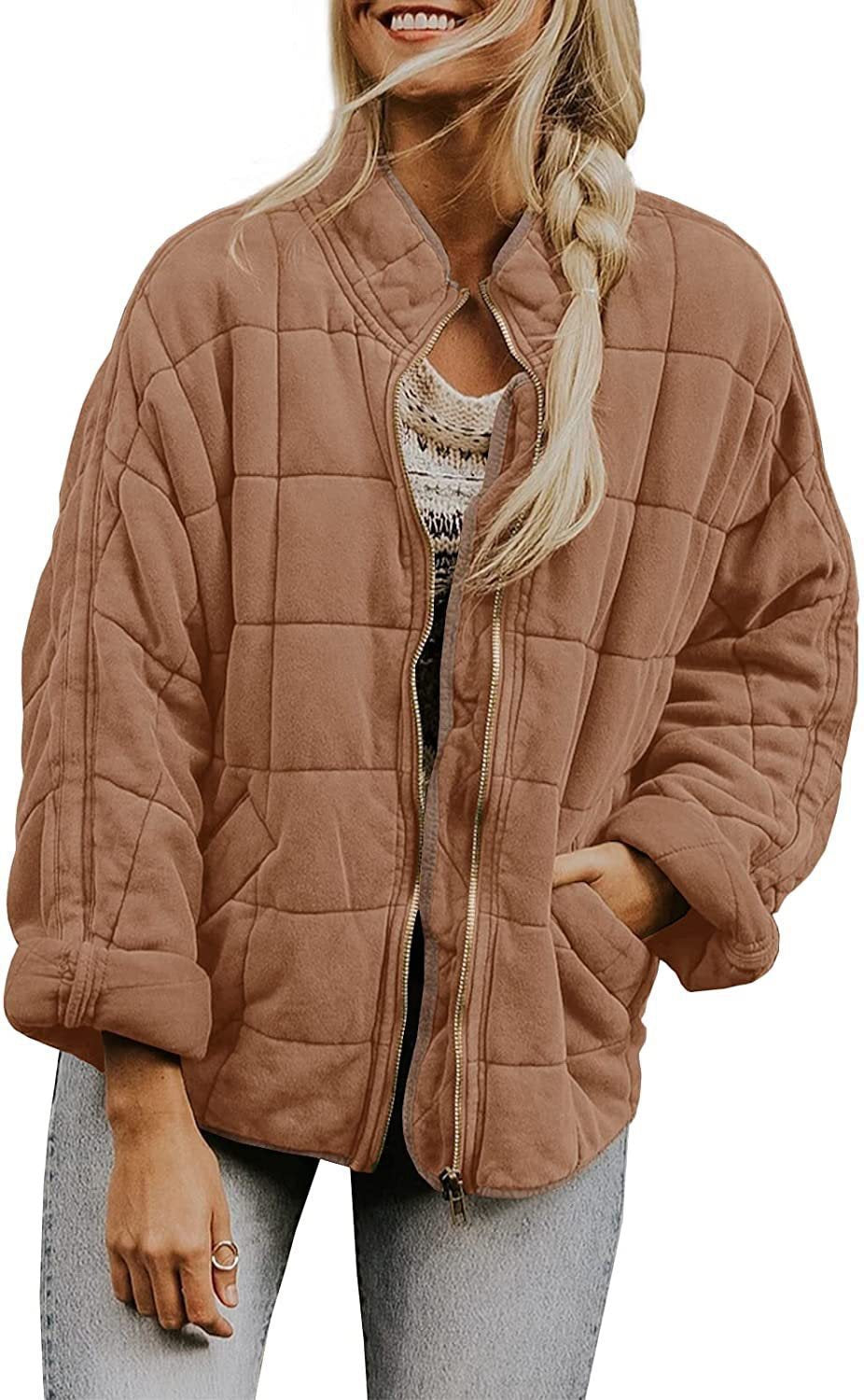 Damen Steppjacke mit hochschließendem Kragen und praktischen Tasche Stalluxe