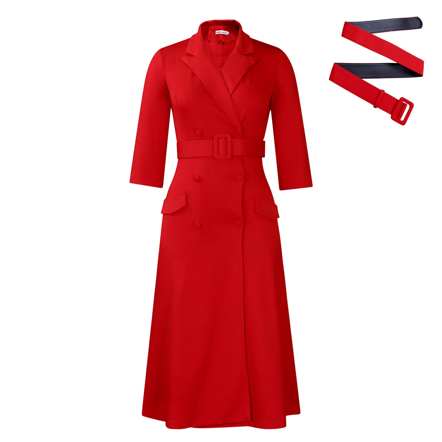 Damen Trenchkleid mit tailliertem Gürtel und luxuriösen Details Stalluxe