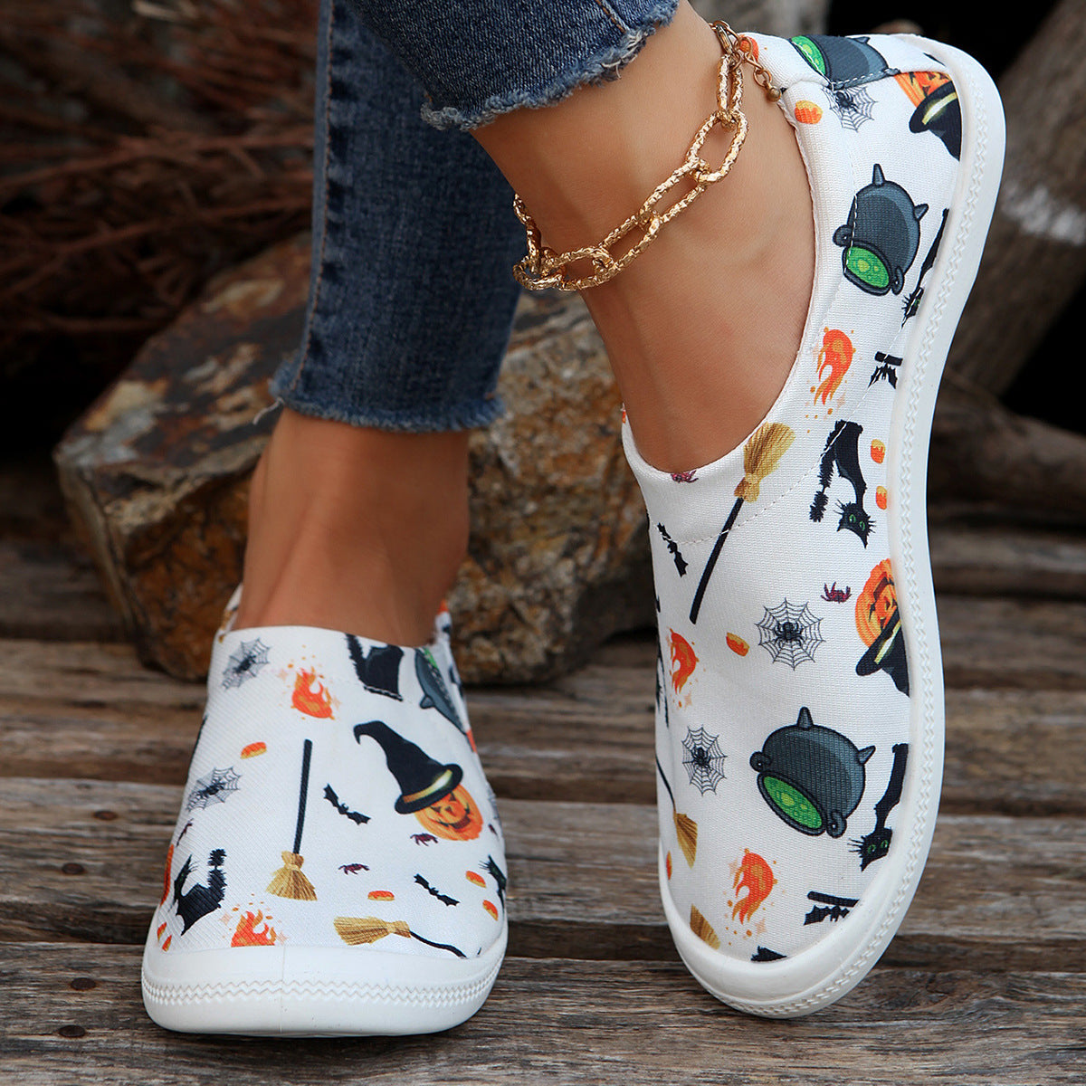 Damen elastische Slip-On Sneakers Stalluxe