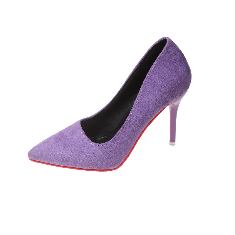 Damen Elegante spitze Pumps mit transparentem Absatz und weichem Obermaterial Stalluxe